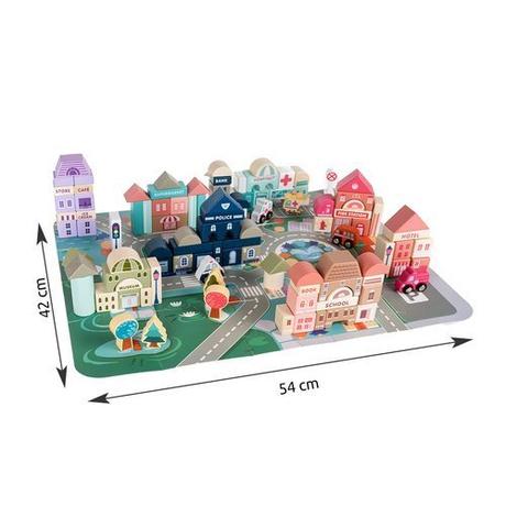 Drevené kocky -mestečko,