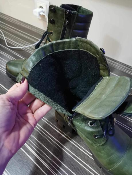 Kožené zateplené čižmy vel 39, 39