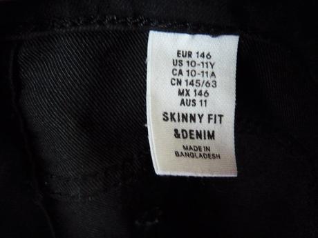 Skinny fit dzinsy, h&m,146