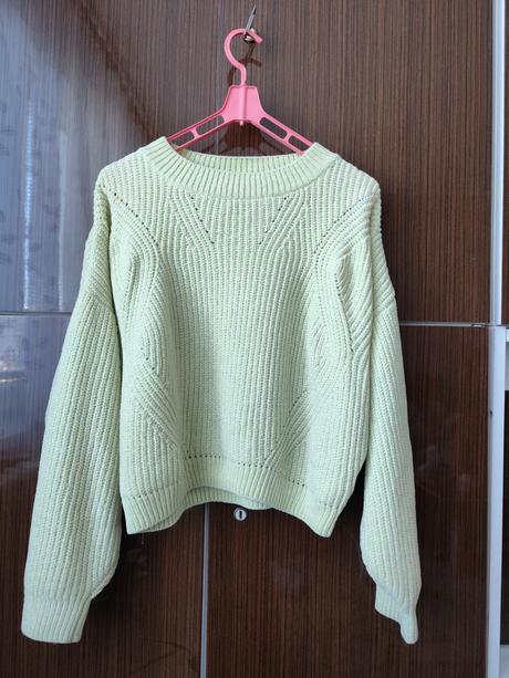 Limetkový svetrík, h&m,158