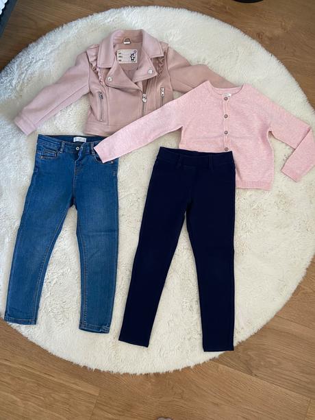Dievčenské rifle a jeggins 104, 110, mango,110