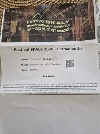 Pernamentka na festival skaly,