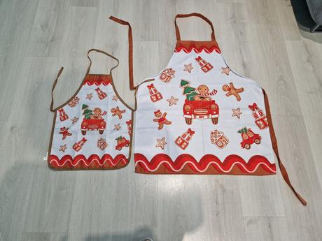 Vianočná kuchynská zástera set motiv perníček,