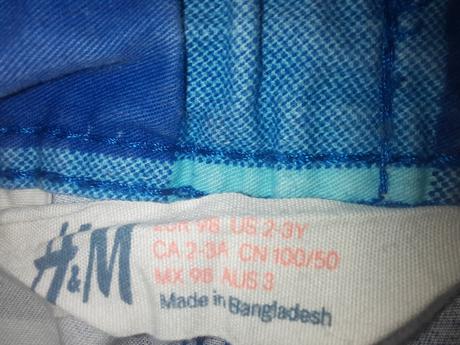 Kockované šortky h&m, h&m,98