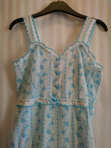 Dlhá nočná košela s modrým vzorom, florbell, s, s