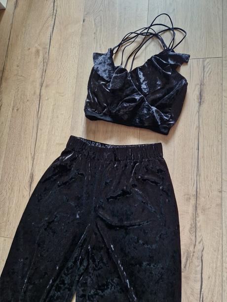 Komplet - cropp top + nohavice, s