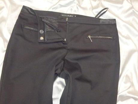 Kvalitné elegantné čierne nohavice, 36