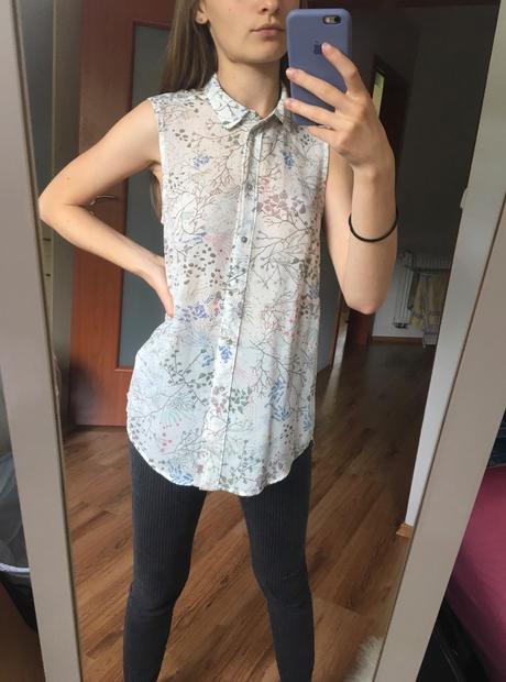 Kvietočková košeľa, h&m,xs