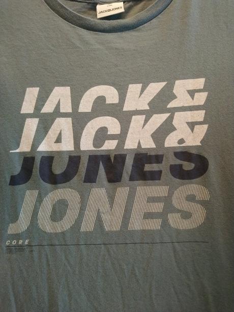 Pánske zelené tričko s nápisom, jack&jones, s, s