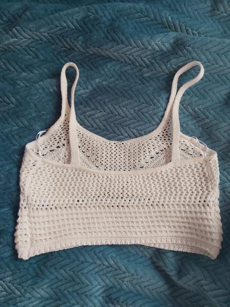Biely crop top., sinsay,xs