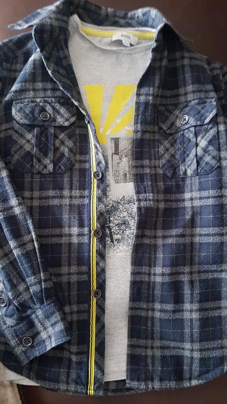 Set flanelova kosela a tricko hugo boss s dlhym ru, hugo boss,128