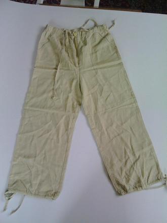 Ľanové 3/4 nohavice, s