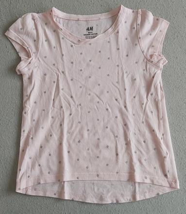 Tričko ligotavé bodky h&m 110/116, h&m,110