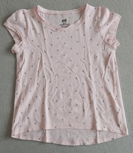 Tričko ligotavé bodky h&m 110/116, h&m,110