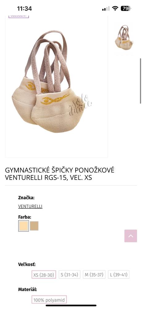 Venturelli gymnastické špičky vel. s 31-34, 34