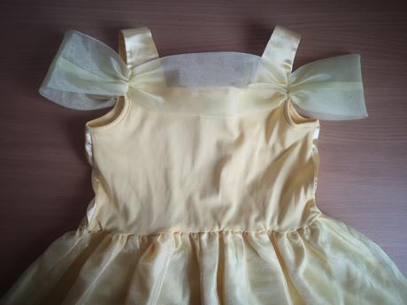 Zlato-žlté šaty s bellou z rozprávky, v. 122/128, h&m,128