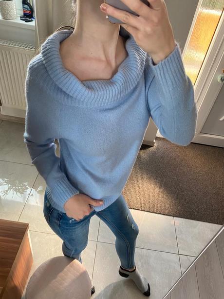 Modrý sveter, takko,xs