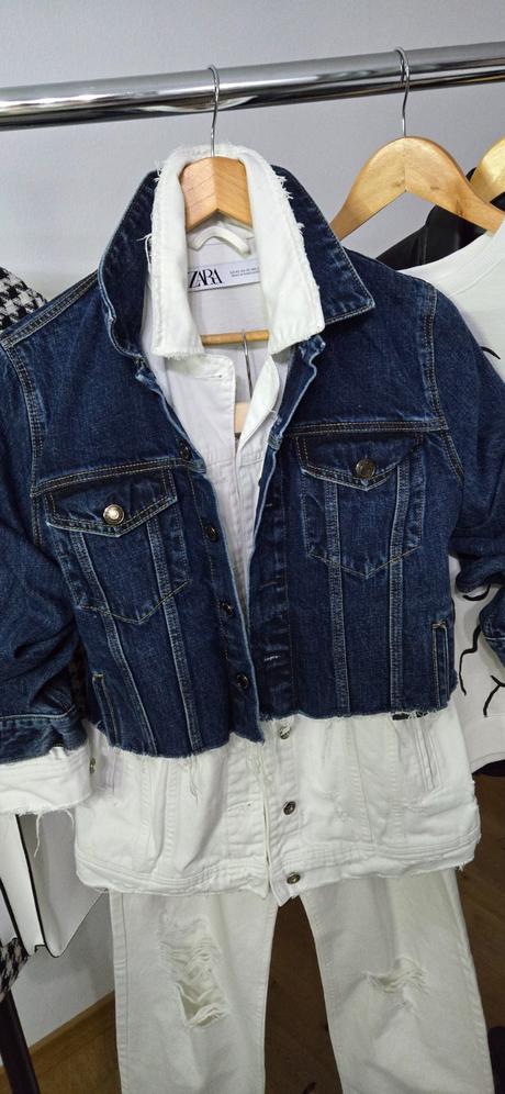 Riflová bunda zara, zara,m