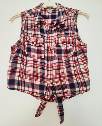 Košeľový crop top forever21, m