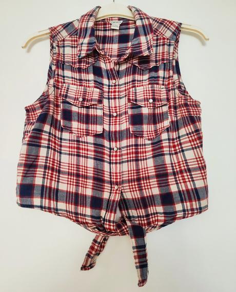 Košeľový crop top forever21, m