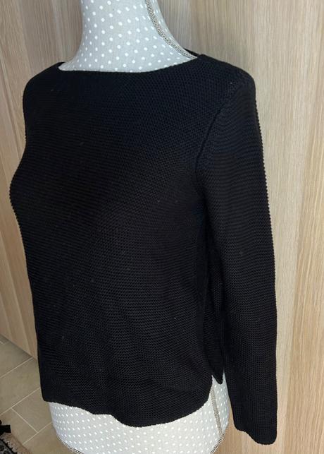 Čierny pulovrik z priadze, detská 152, s.oliver,152