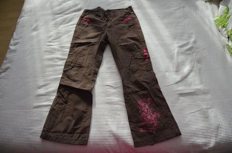 Dievčenské nohavice s podšívkou, okay,140