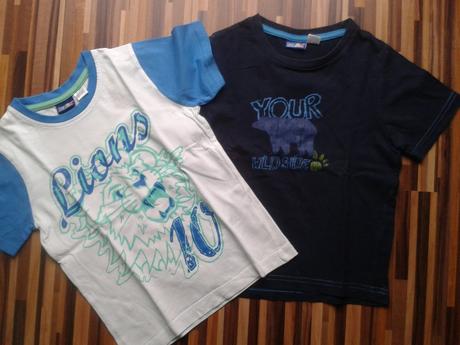 Tmavomodré s medveďom+biele s levom 110-116, lupilu,110