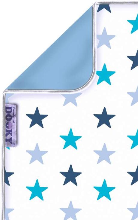 Dooky blanket obojstranná deka - blue stars/baby b, 