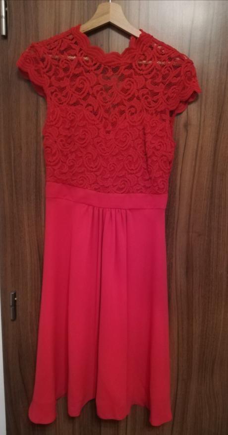 Cervene cipkovane saty, orsay,38