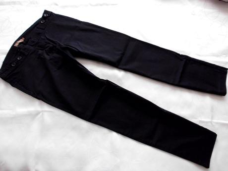 Čierne chino 7/8 nohavice, l