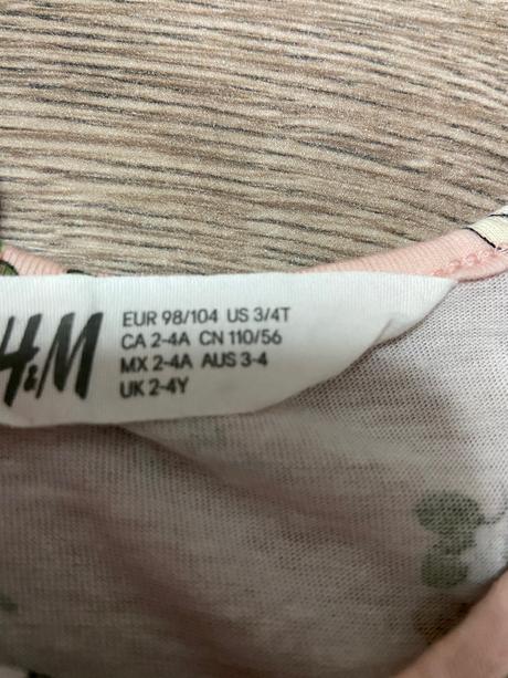 Krásne šaty 98/104, h&m,104