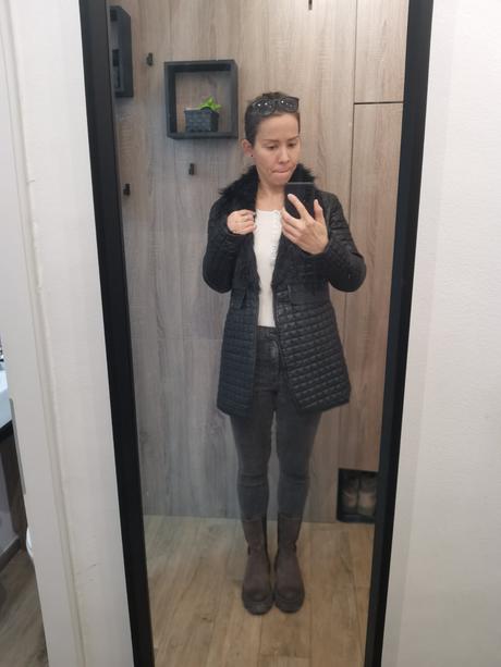 Kabát koženkový, m