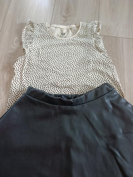 Kožená sukňa, h&m,134