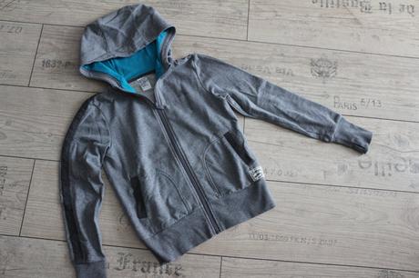 Sivá mikina zips, decathlon,128