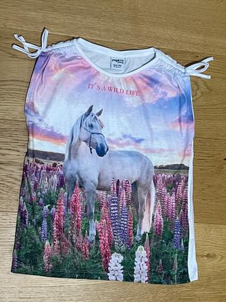 Dievcenske tricko biely kon, 152