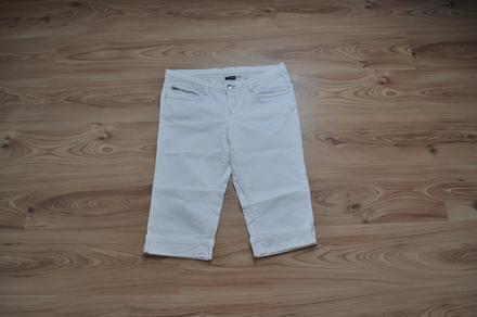 Trištvrťové biele nohavice, 44
