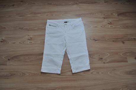 Trištvrťové biele nohavice, 44