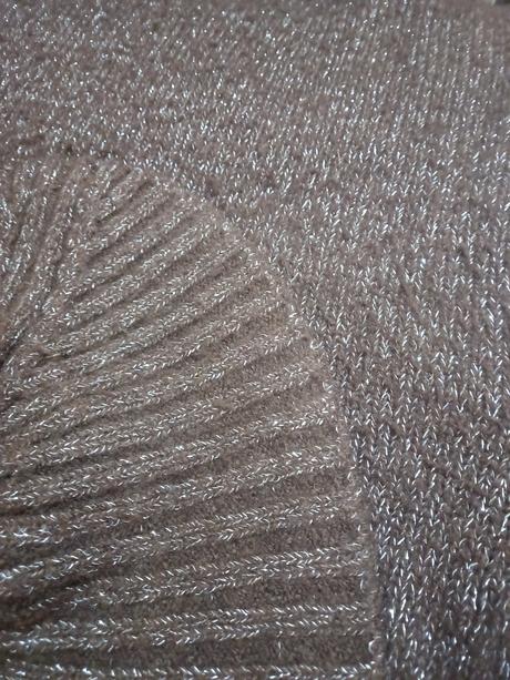 Sveter hnedý trblietavý, l