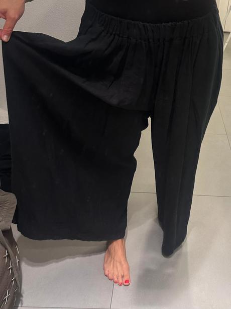 Široké ľanové nohavice/sukna ninja retzer, xl