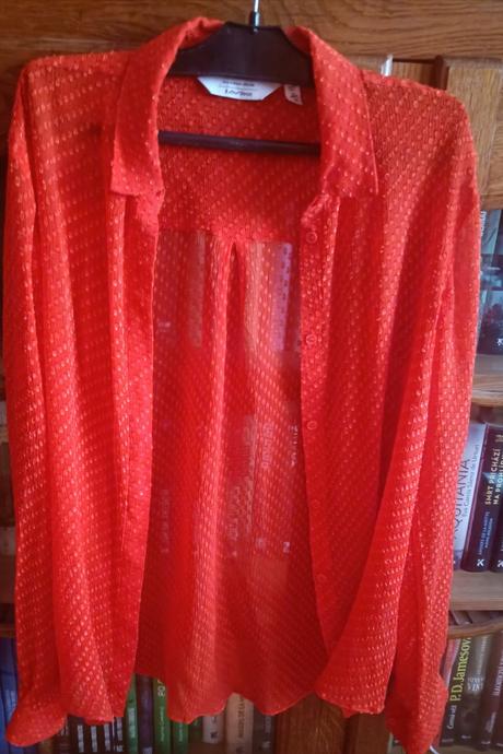 Krásná žiarivá dizajnérska blúzka, vysoká pc, xs