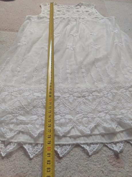 Biele šaty na prijimanie veľ.134/140, 134