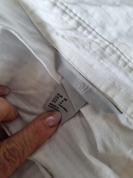 Biela bluzka hm s pasikmi 40, h&m,38