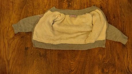 Zateplený teplý svetrik s kožušinkou, 80