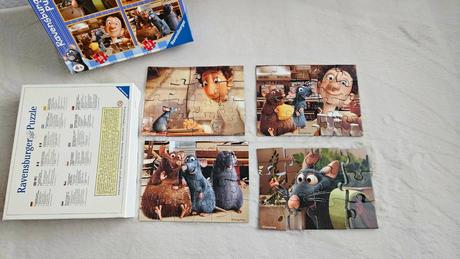 Puzzle ravensburger disney, ratatouille, 4x puzzle,