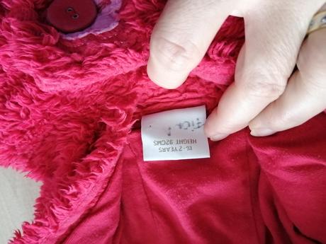 Červená teplučká mikina, next,92