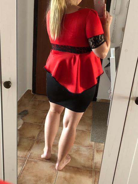 Dámske spoločenské červené šaty m, 38