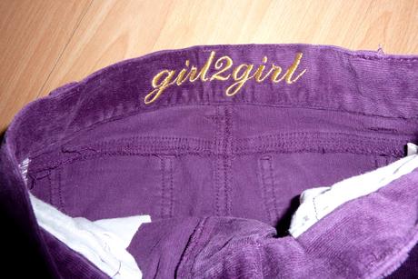 Girl2girl slim rifle, fiaľové, v. 3-4r./104-110, girl2girl,104