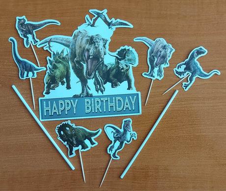 Tortový zápich dinosaurus (25ks) - skladom, tz-224,