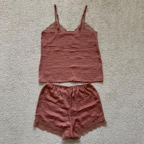 H&m saténové pyžamo s čipkou, h&m,xs