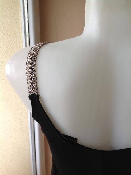 Pružný top s lesklymi ramienkami /53, atmosphere,36